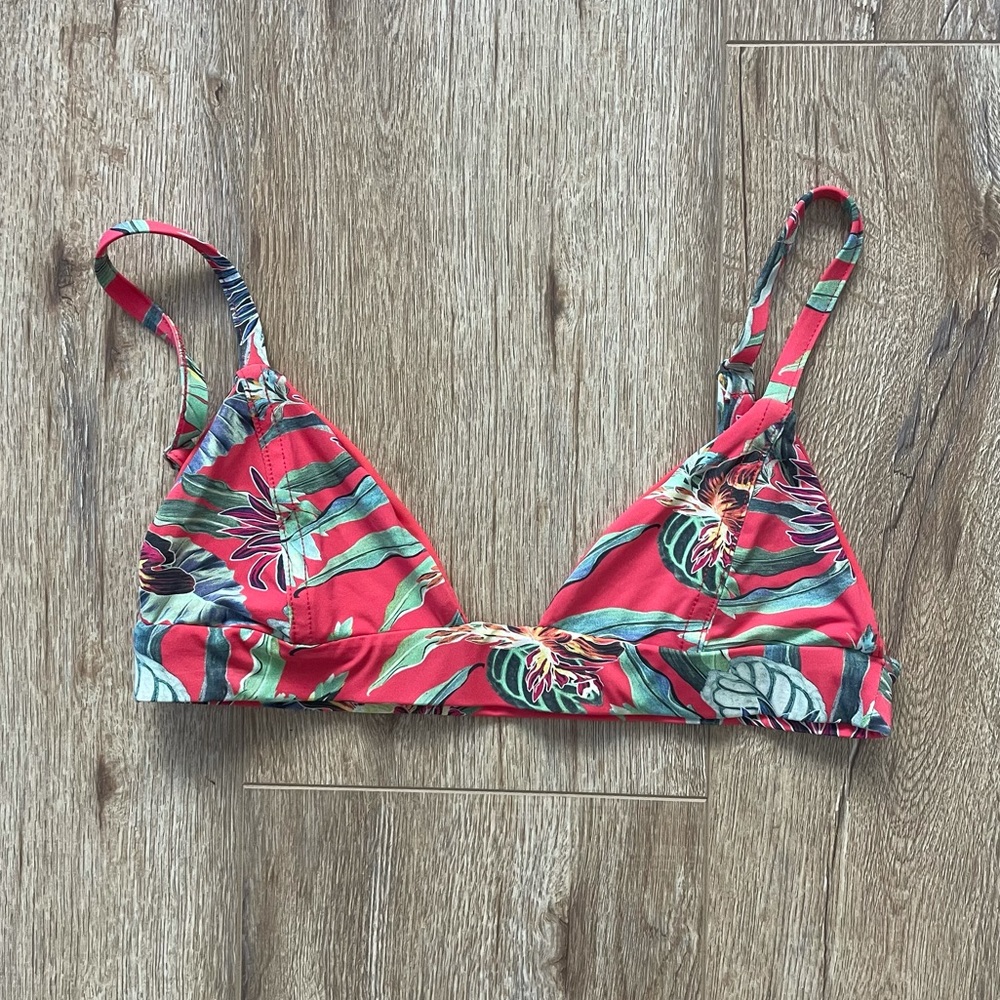 Tropical Pattern Bikini Top